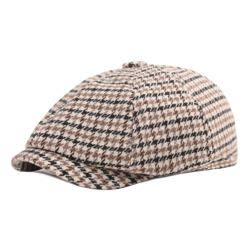 Houndstooth Newsboy Cap