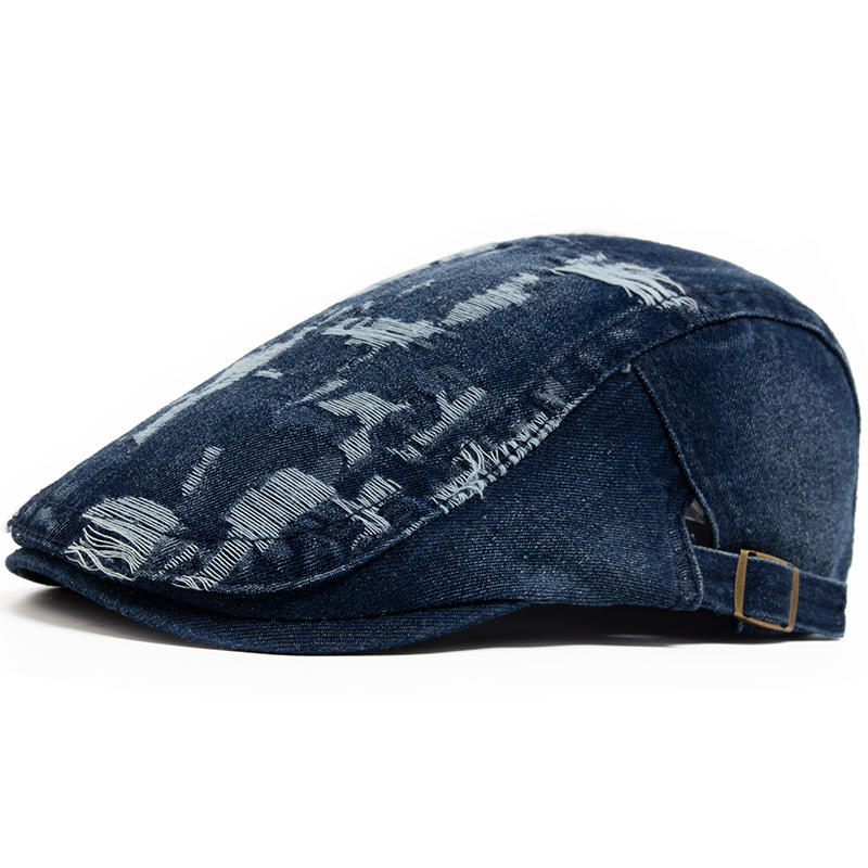 LIA | Destroyed Denim Flat Hat
