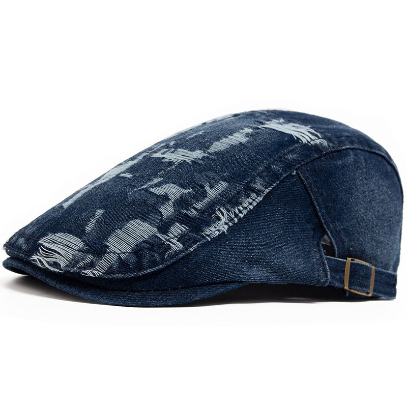 LIA | Destroyed Denim Flat Hat