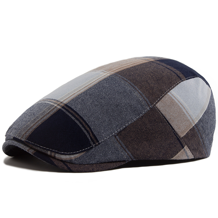 LIA | Checkered pattern cotton flat cop hat