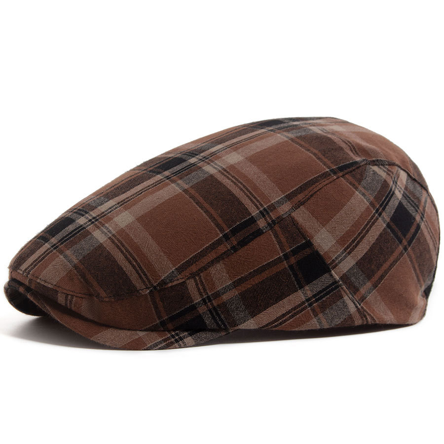 LIA | Thin plaid flat-top hat