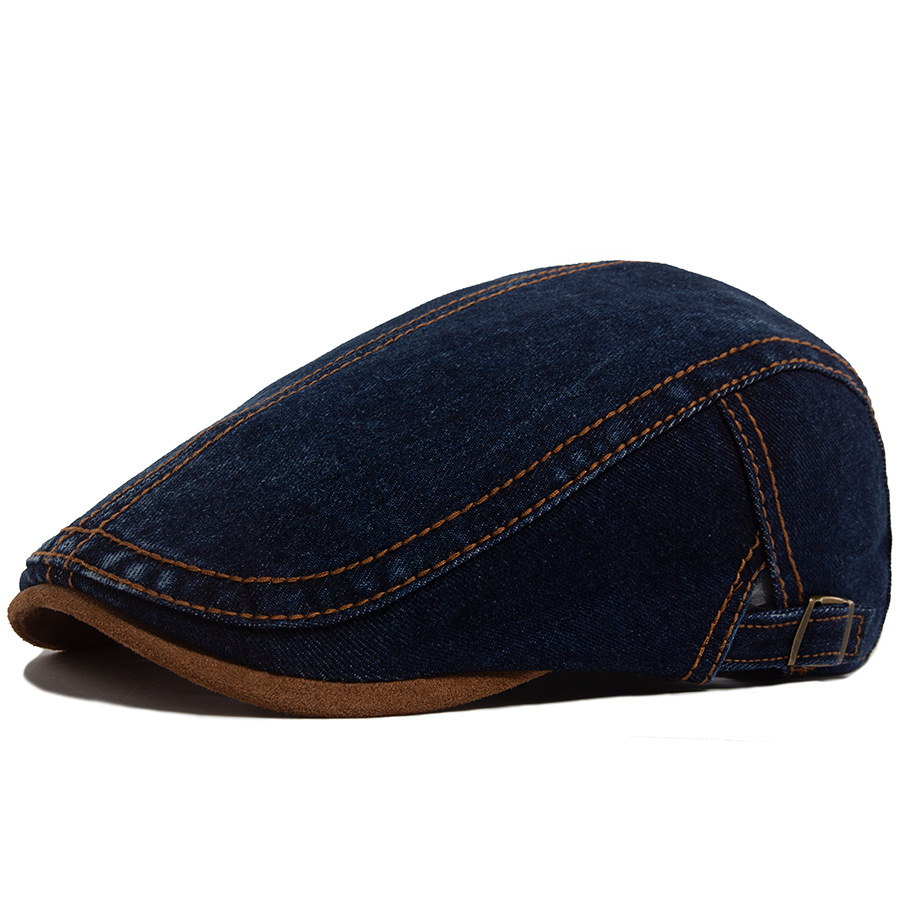 RUTH | Washed colorblock distressed flat cap
