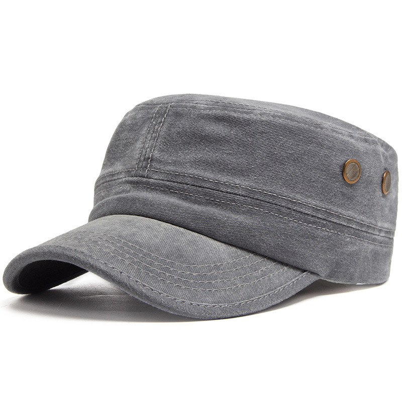 Buttons Wash flat top baseball cap