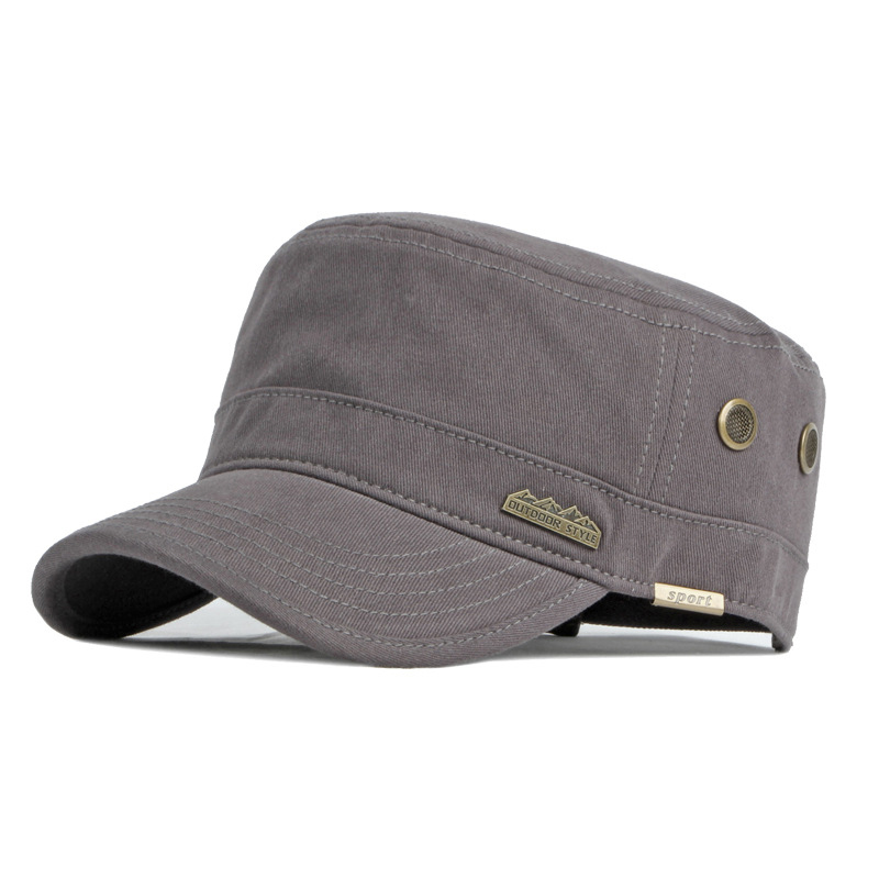 Iron plate flat top baseball cap