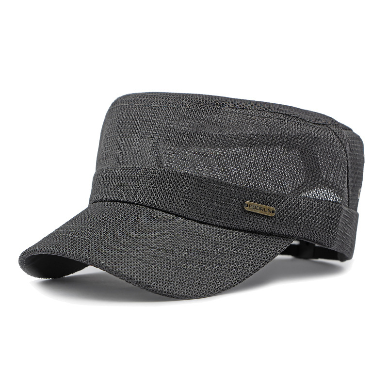 Mesh breathable flat top baseball cap