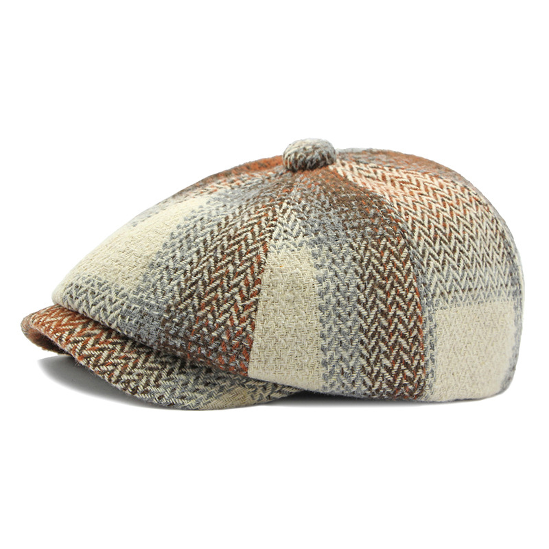 Literary octagonal newsboy cap