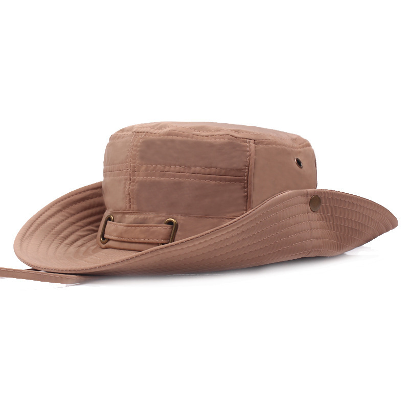 Outdoor solid color bucket hat