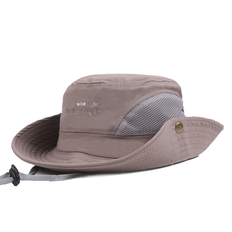 Mesh bucket hat with large brim