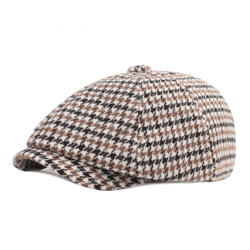 Houndstooth Newsboy Cap