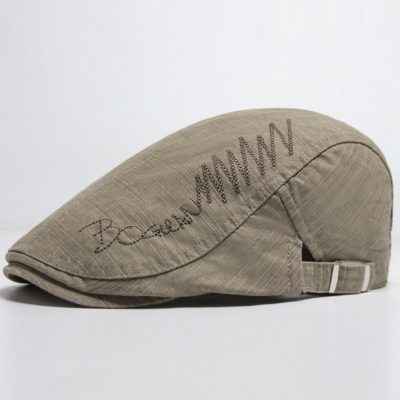 HANK | Thin embroidered flat cap