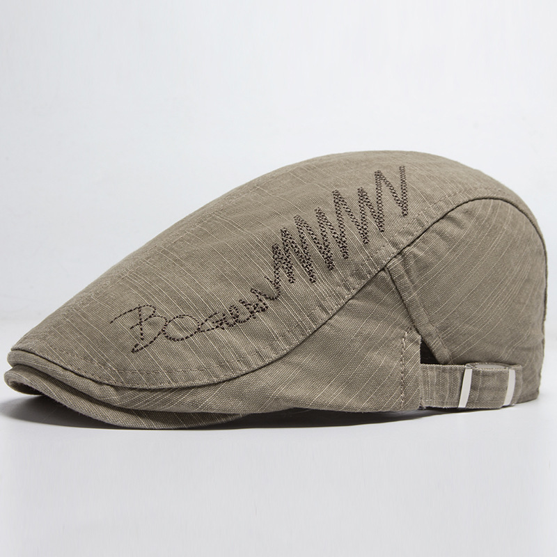 HANK | Thin embroidered flat cap