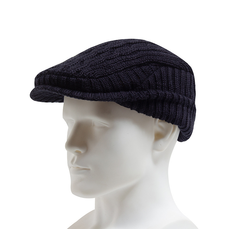 ZEB | Winter fleece-lined knitted flat cap with ear flaps