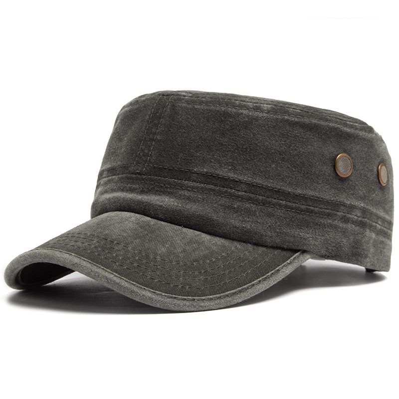 Buttons Wash flat top baseball cap