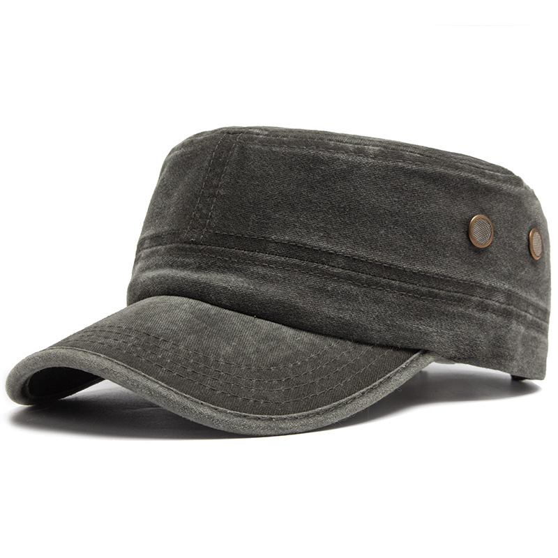 Buttons Wash flat top baseball cap