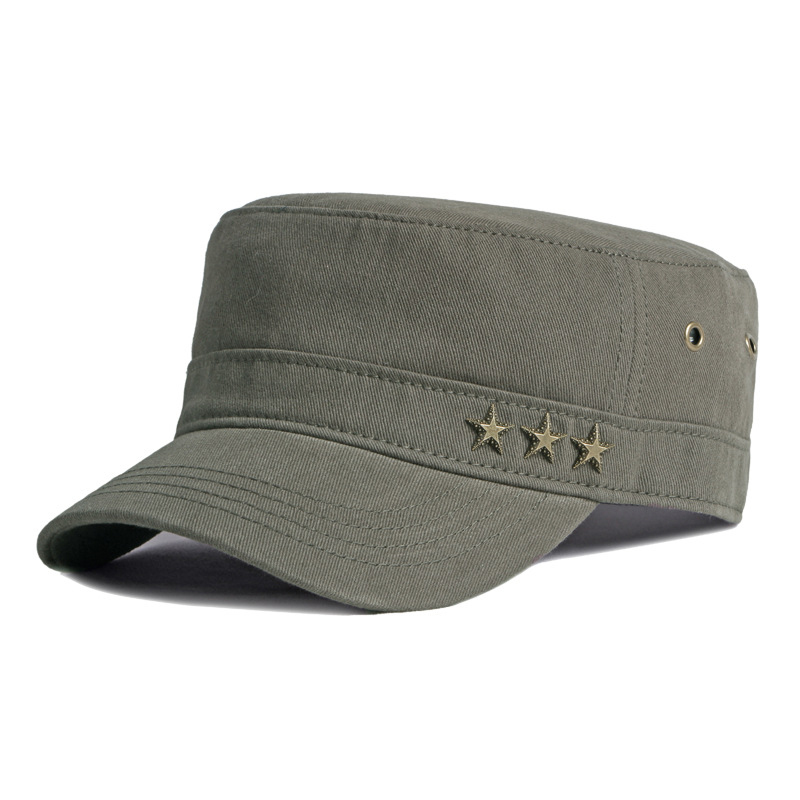 Star flat top baseball cap