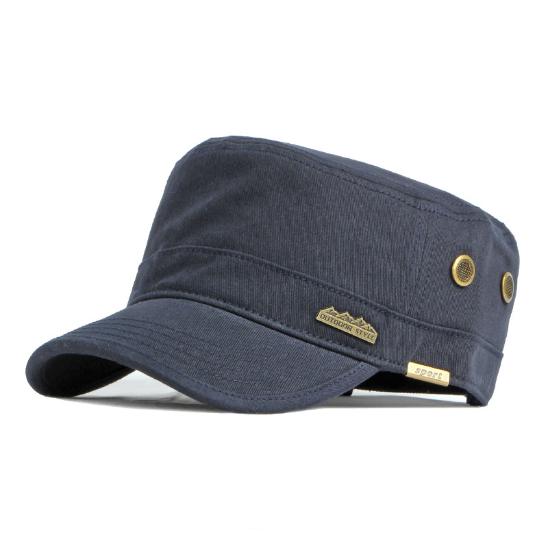 Iron plate flat top baseball cap