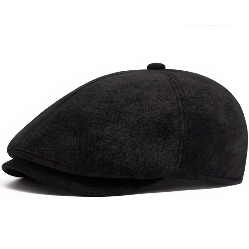 New suede newsboy cap
