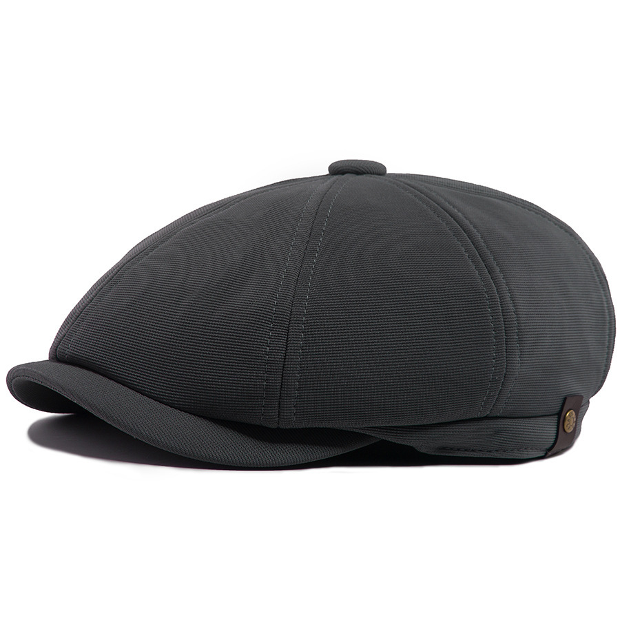 Solid color newsboy cap