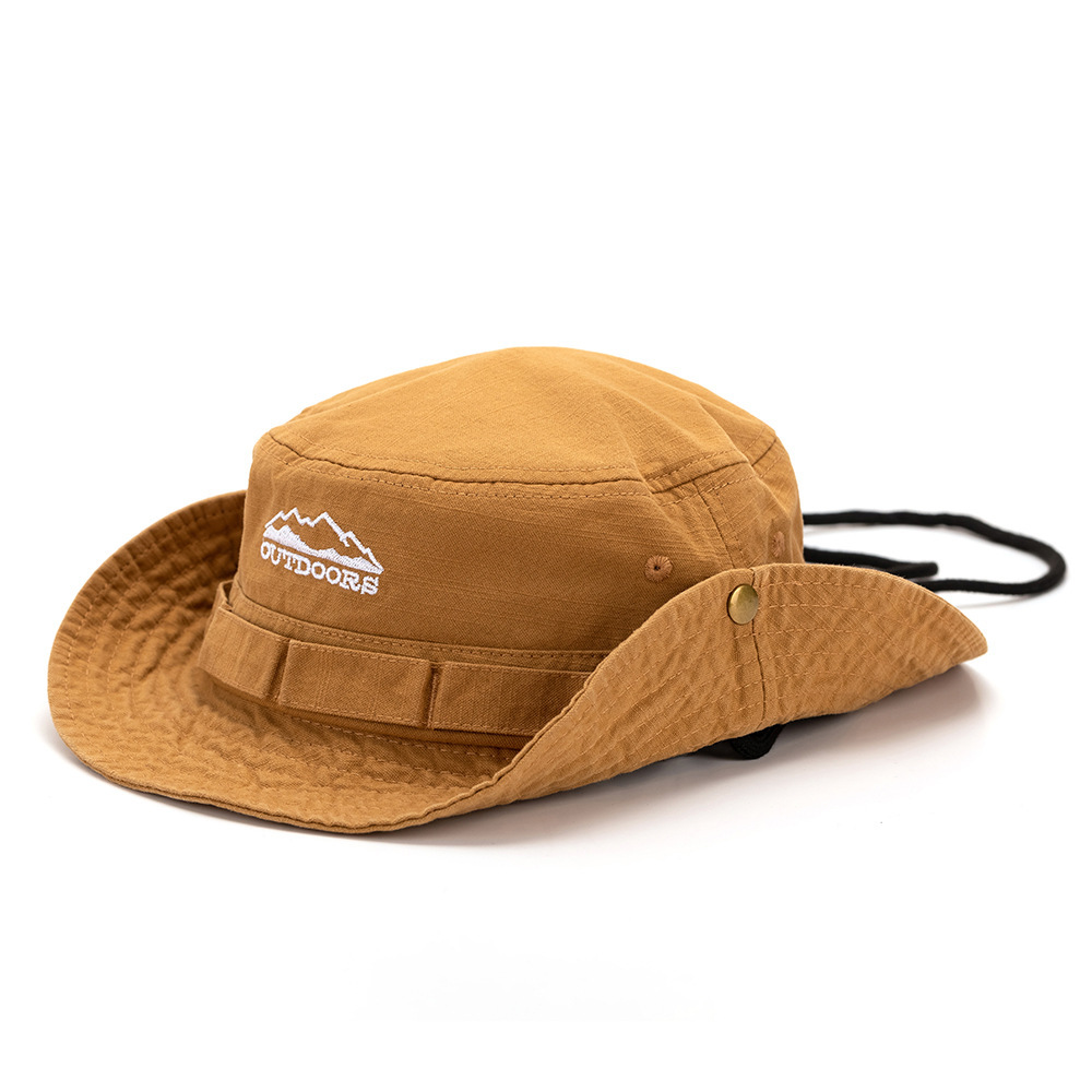 Drawstring bucket hat