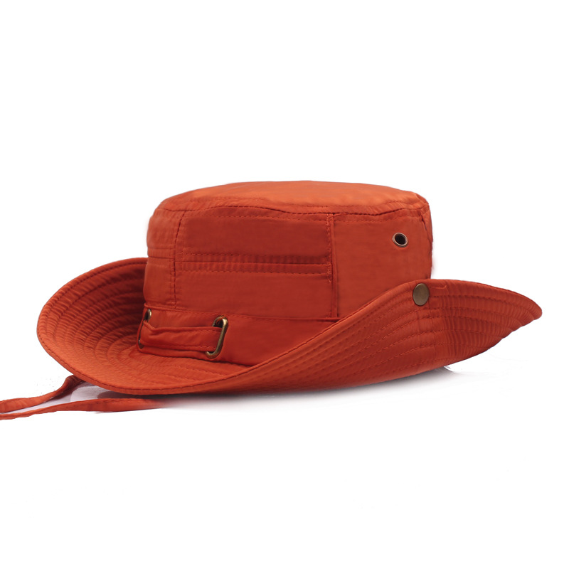 Outdoor solid color bucket hat