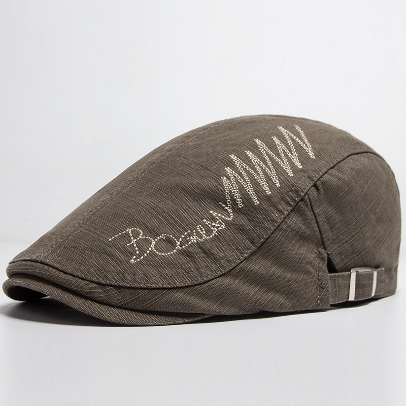 HANK | Thin embroidered flat cap