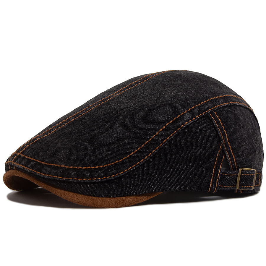 RUTH | Washed colorblock distressed flat cap