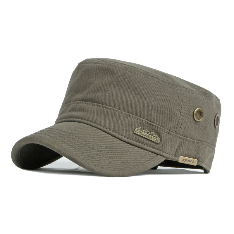 Iron plate flat top baseball cap