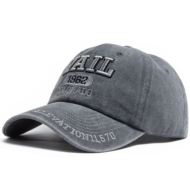VAIL letter embroidered baseball cap