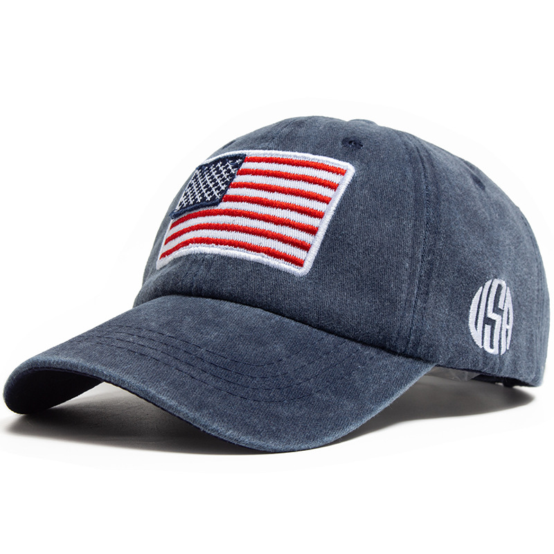 American flag embroidered baseball cap