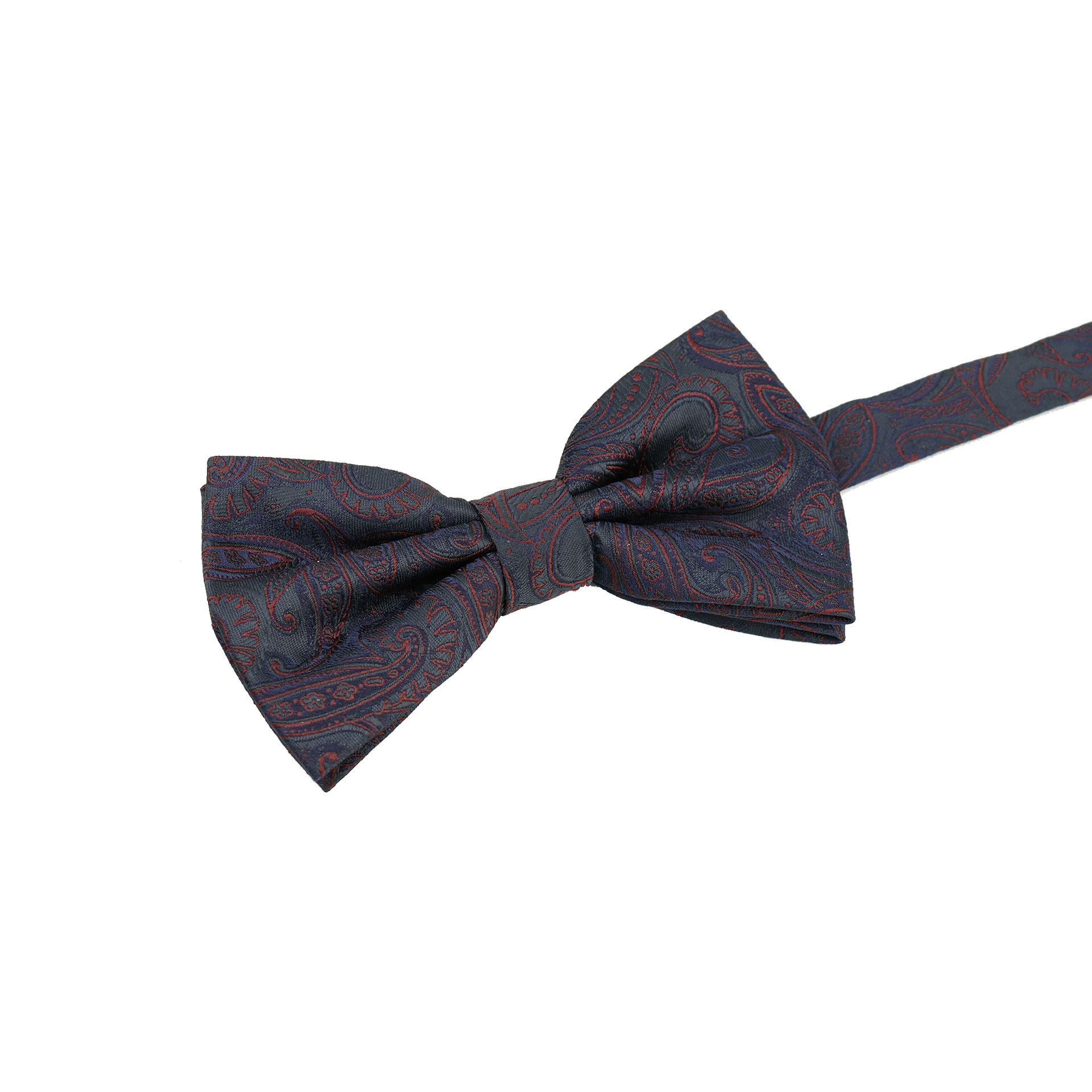 Retro red and navy bow tie