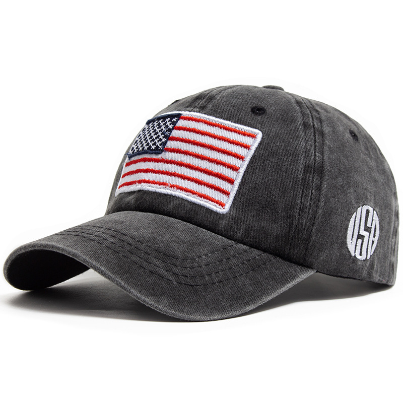 American flag embroidered baseball cap