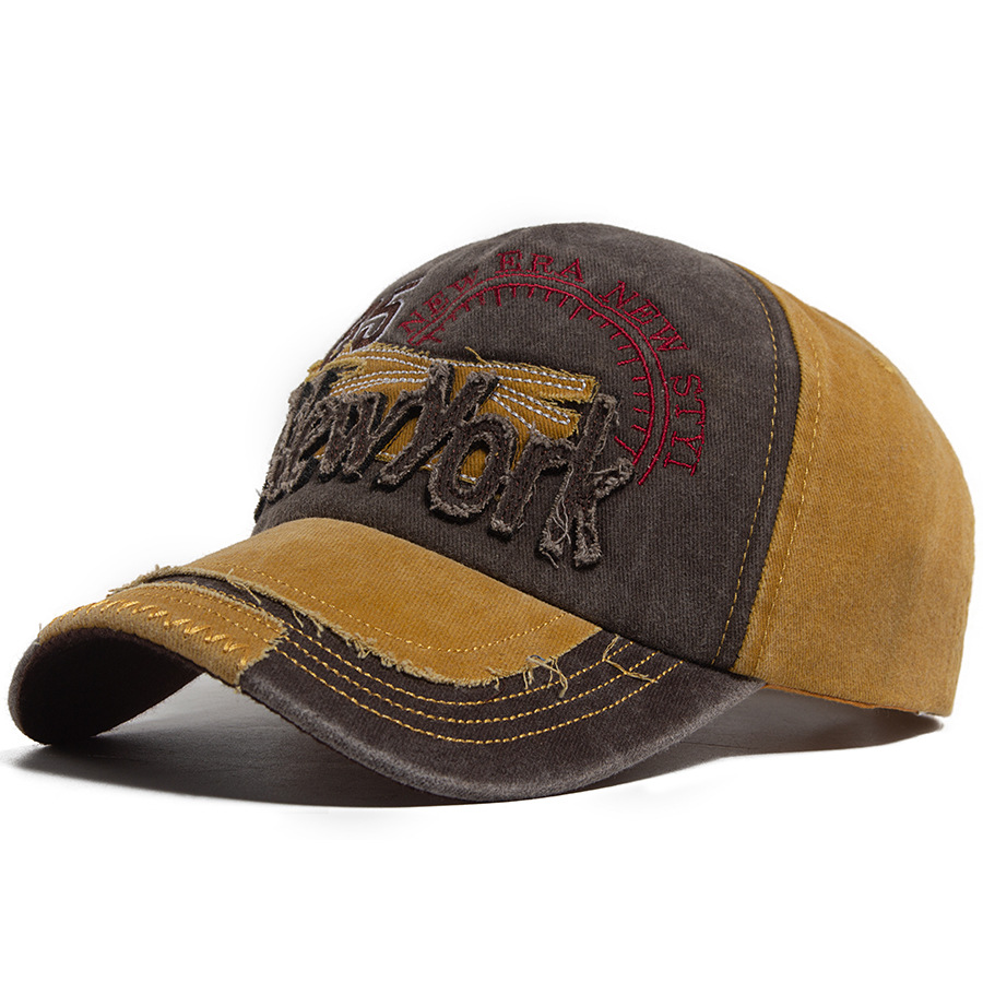 Retro-style NEW YORK embroidered baseball cap