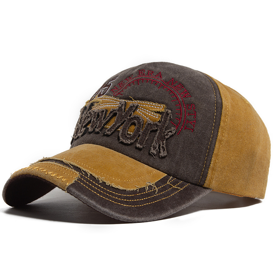 Retro-style NEW YORK embroidered baseball cap