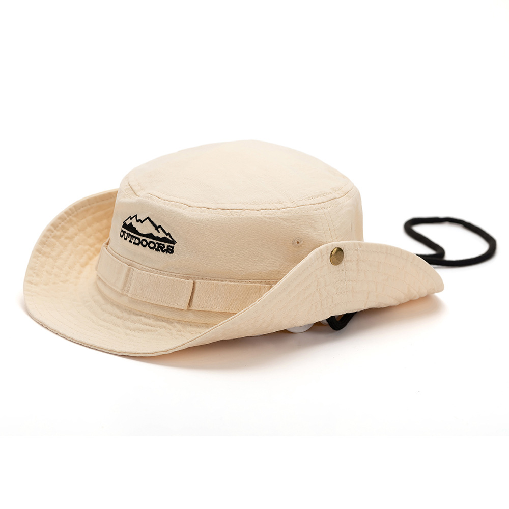 Drawstring bucket hat