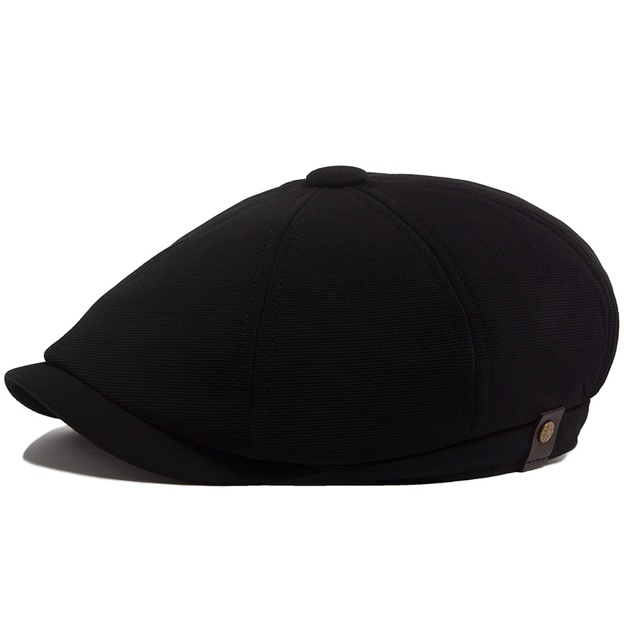 Solid color newsboy cap