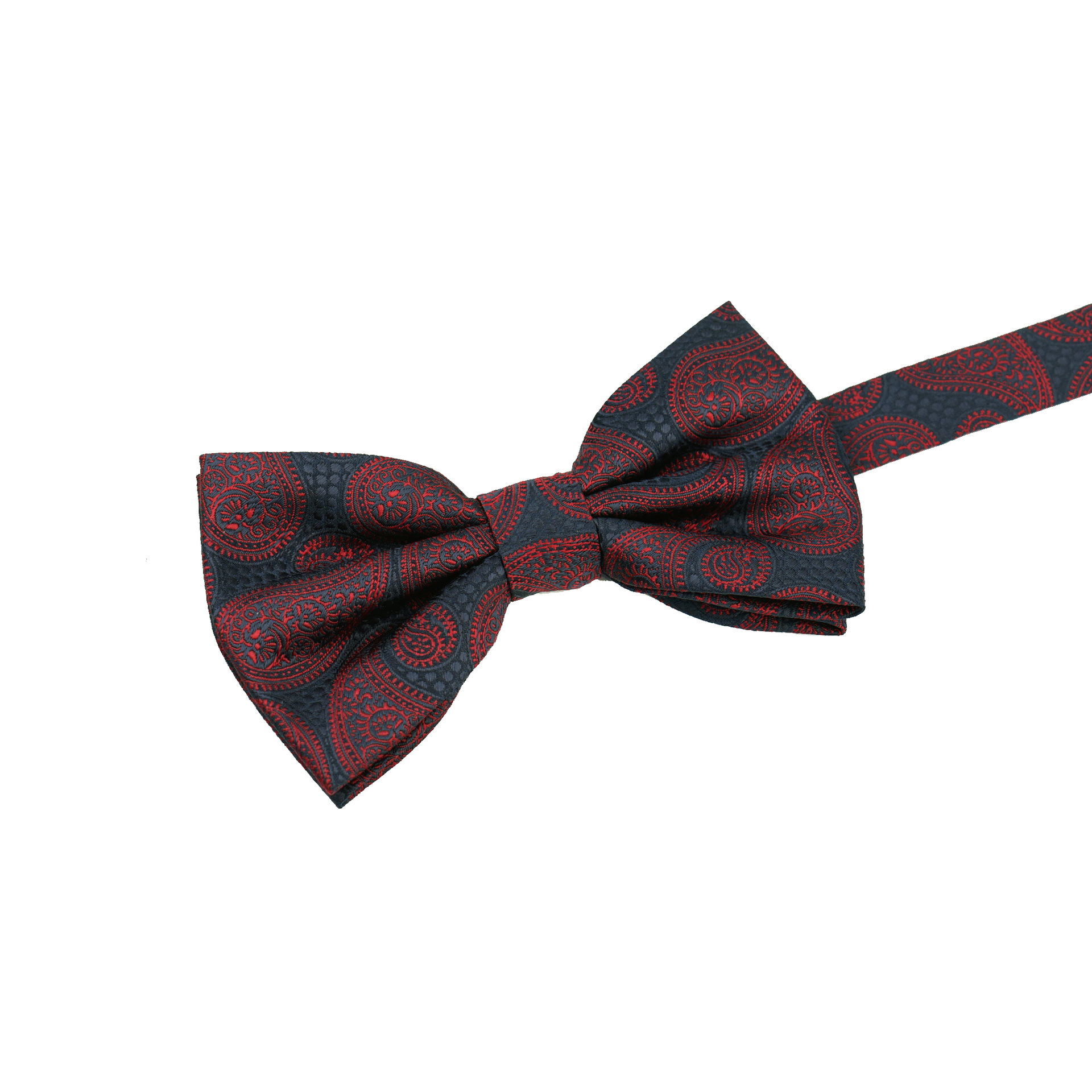 Retro red and navy bow tie