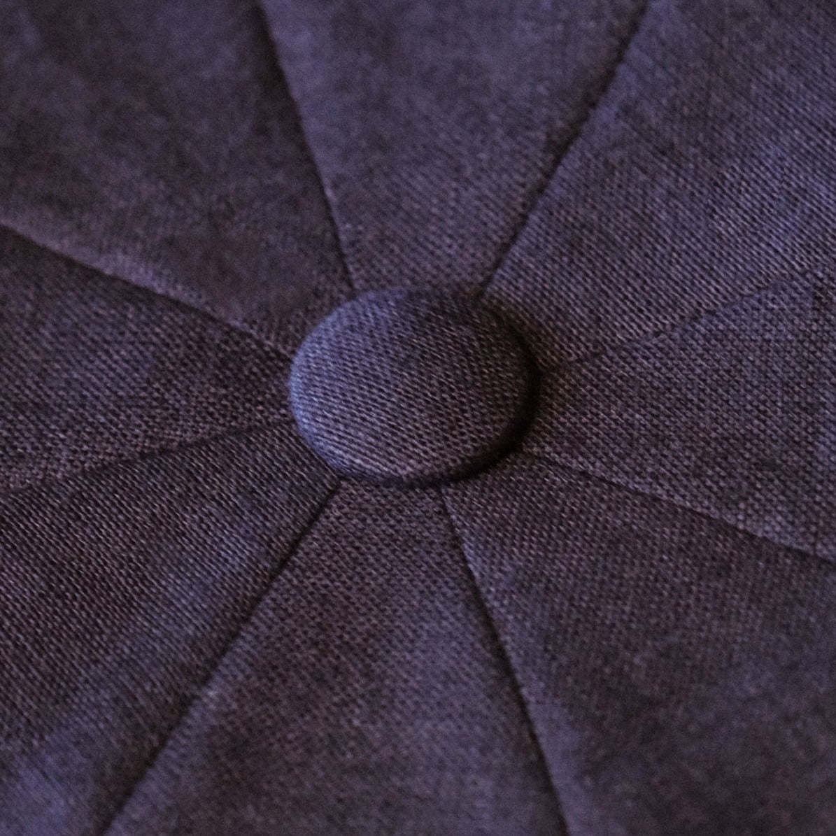 Eight Piece Linen Newsboy Cap-Deep Bule