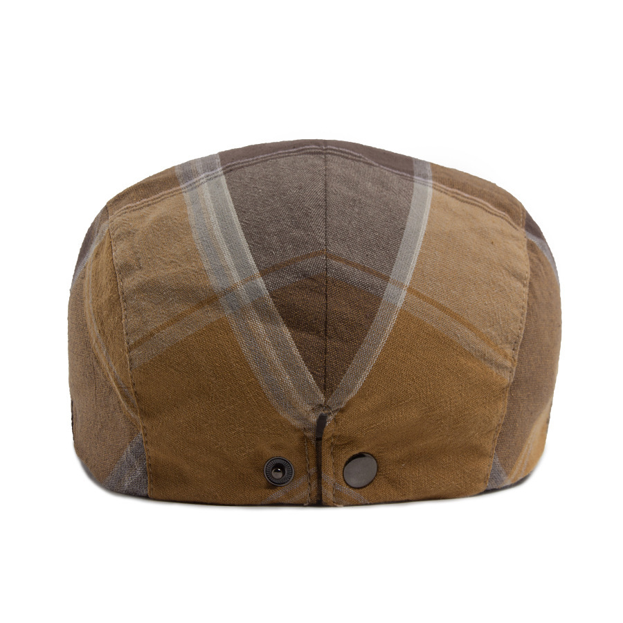 LIA | Checkered pattern cotton flat cop hat