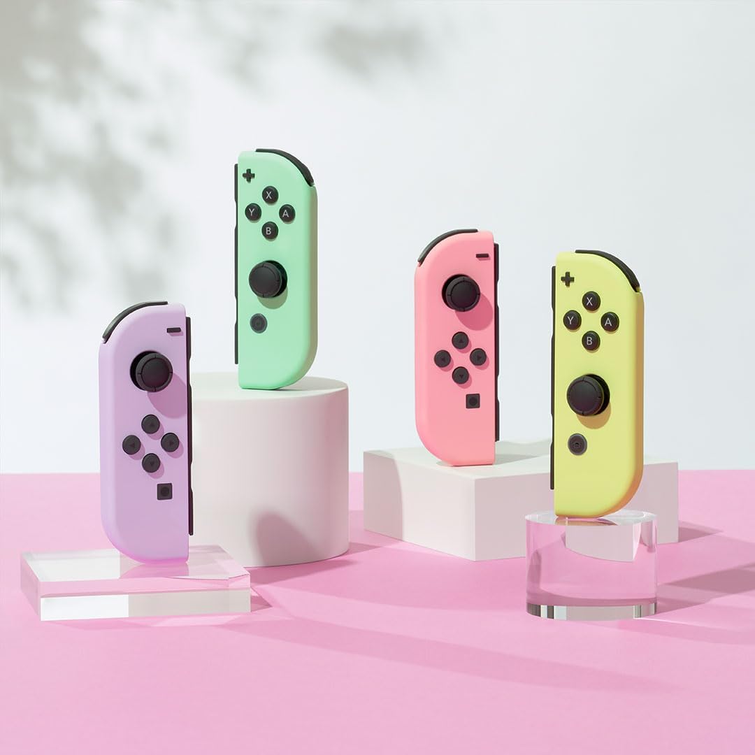 Nintendo Bluetooth Paire de Manettes Joy-Con Gauche Violet Pastel et Droite Vert Pastel Pour Switch
