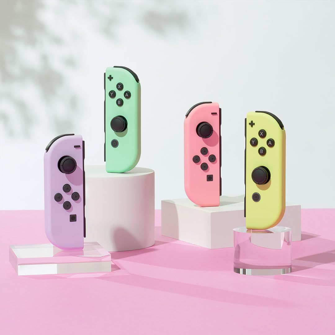 Nintendo Bluetooth Paire de Manettes Joy-Con Gauche Violet Pastel et Droite Vert Pastel Pour Switch