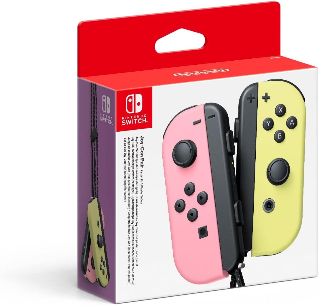 Nintendo Bluetooth Paire de Manettes Joy-Con Gauche Violet Pastel et Droite Vert Pastel Pour Switch