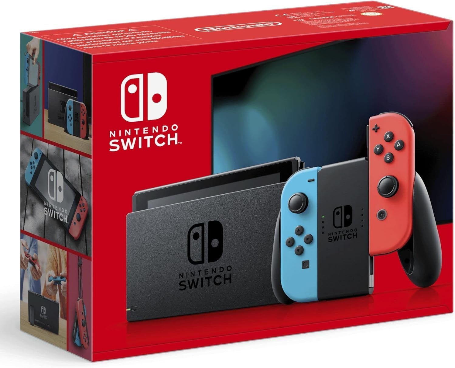 Nintendo Console Switch avec Joy-Con bleu néon et rouge néon
