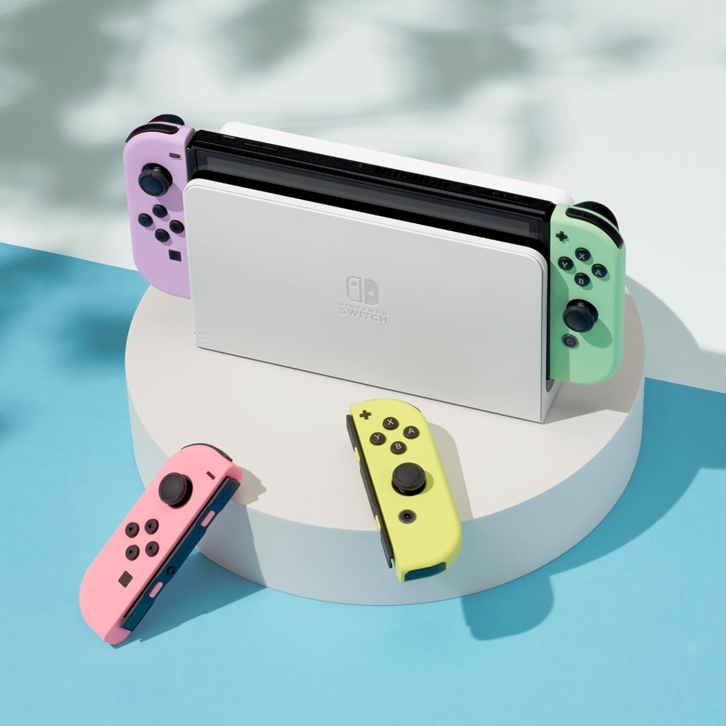 Nintendo Bluetooth Paire de Manettes Joy-Con Gauche Violet Pastel et Droite Vert Pastel Pour Switch