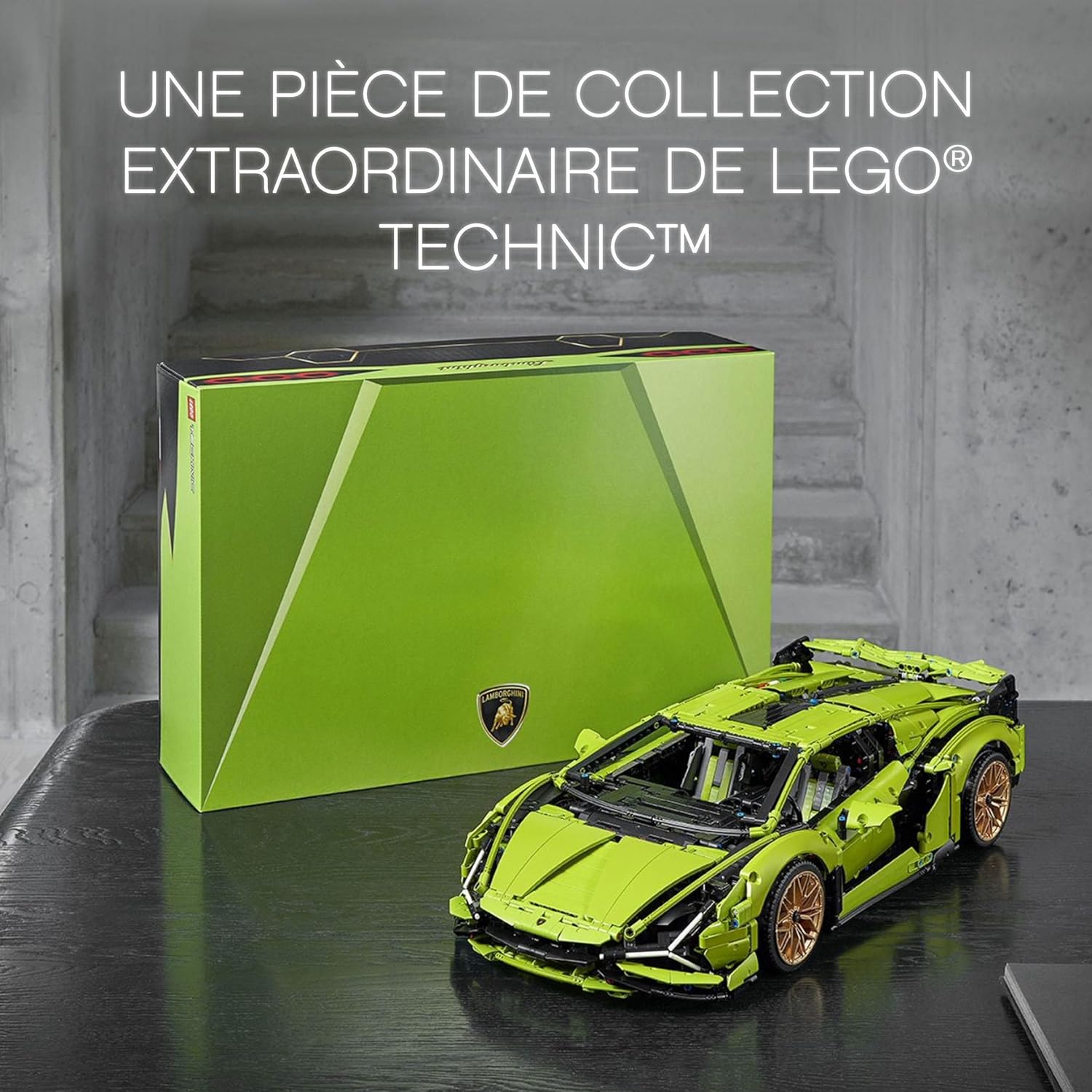 LEGO 42115 Technic Lamborghini Sián FKP 37, Maquette de Voiture à Construire, Modèle Réduit, Construction Pour Adultes, Idée Cadeau Hommes et Femmes