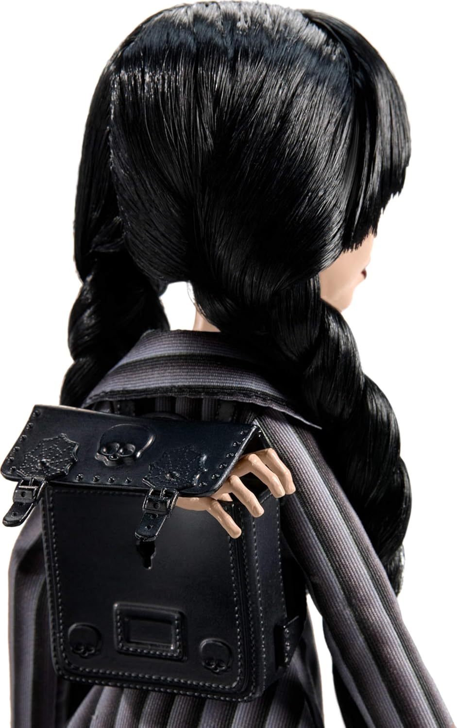 Monster High Wednesday Addams Uniform Doll to Collect in Nevermore Academy Uniform with The Thing and A Backpack, Doll Stand, HXJ04