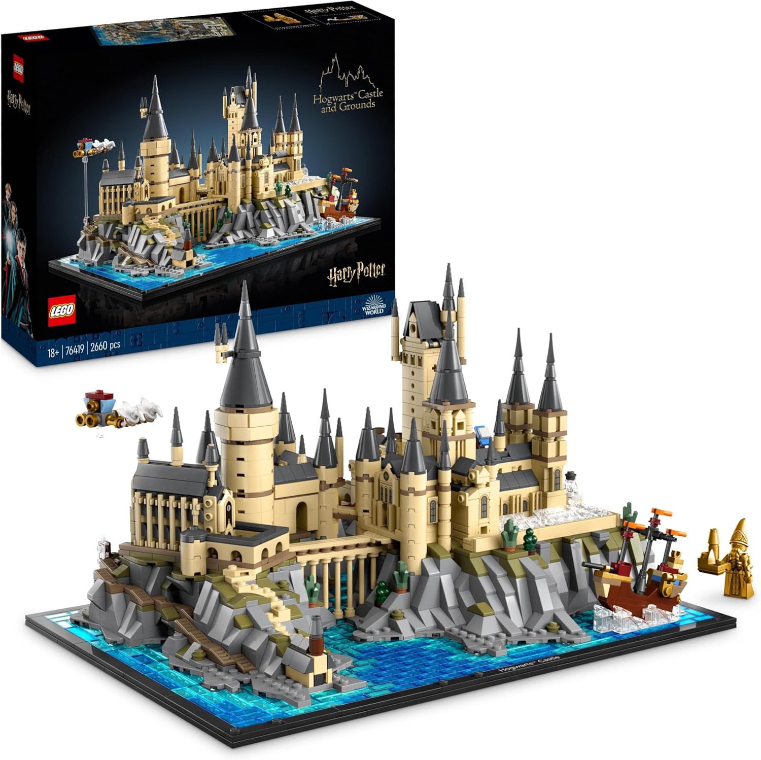 LEGO 76419 Harry Potter Castle and Hogwarts Estate, Large Buildable Model for Adults, Including Iconic Places: Astronomy Tower, Grand Hall, Chamber of Secrets and More