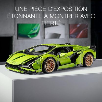 LEGO 42115 Technic Lamborghini Sián FKP 37, Maquette de Voiture à Construire, Modèle Réduit, Construction Pour Adultes, Idée Cadeau Hommes et Femmes