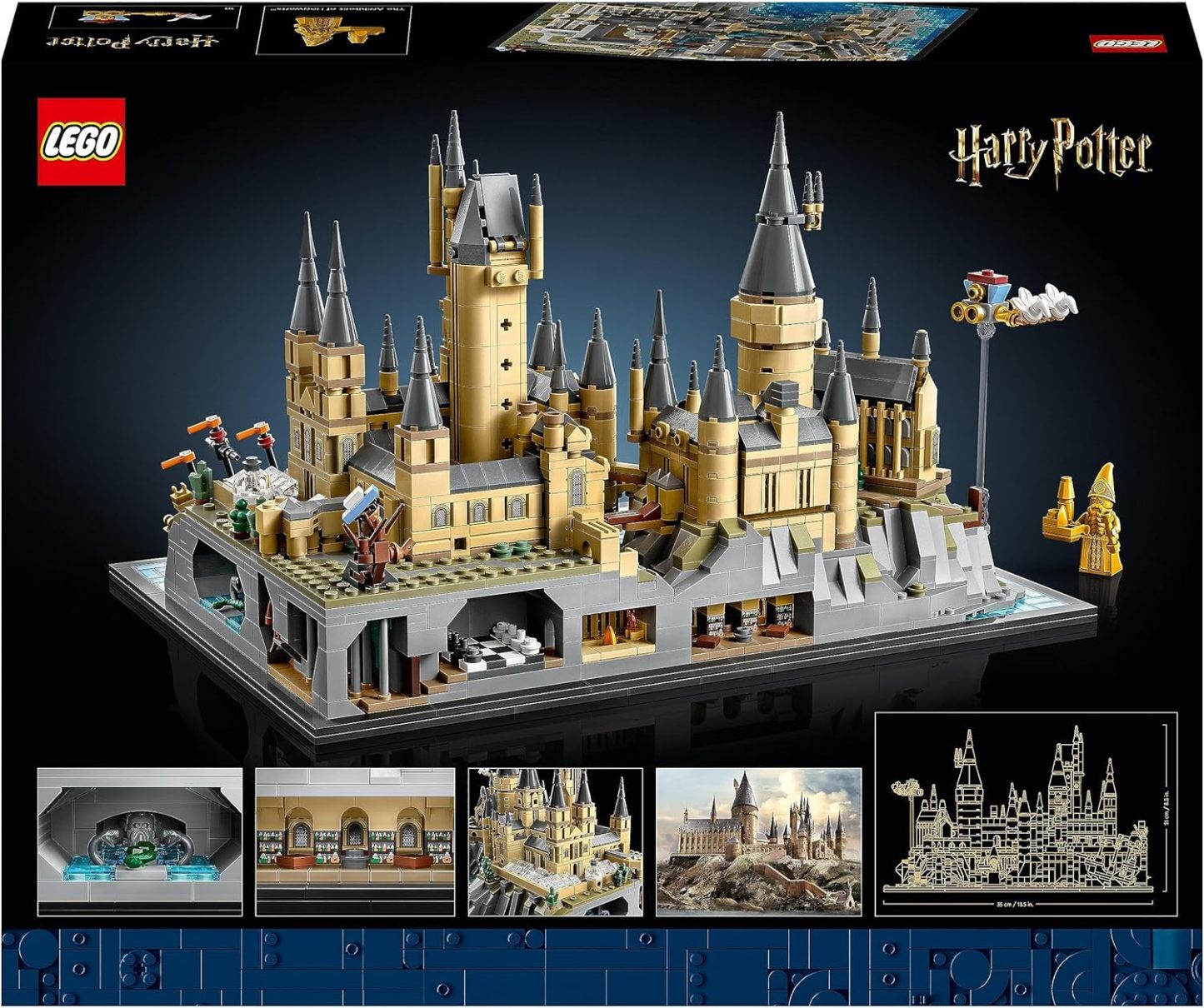 LEGO 76419 Harry Potter Castle and Hogwarts Estate, Large Buildable Model for Adults, Including Iconic Places: Astronomy Tower, Grand Hall, Chamber of Secrets and More