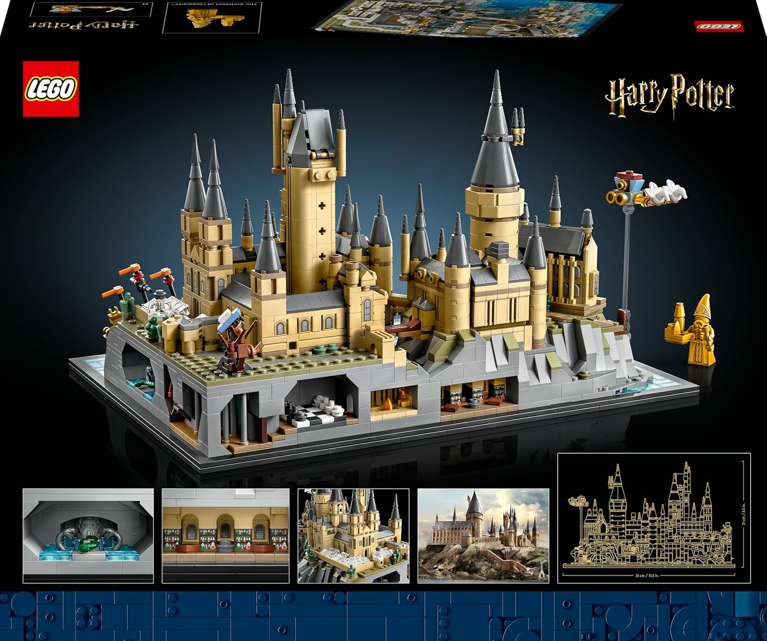 LEGO 76419 Harry Potter Castle and Hogwarts Estate, Large Buildable Model for Adults, Including Iconic Places: Astronomy Tower, Grand Hall, Chamber of Secrets and More
