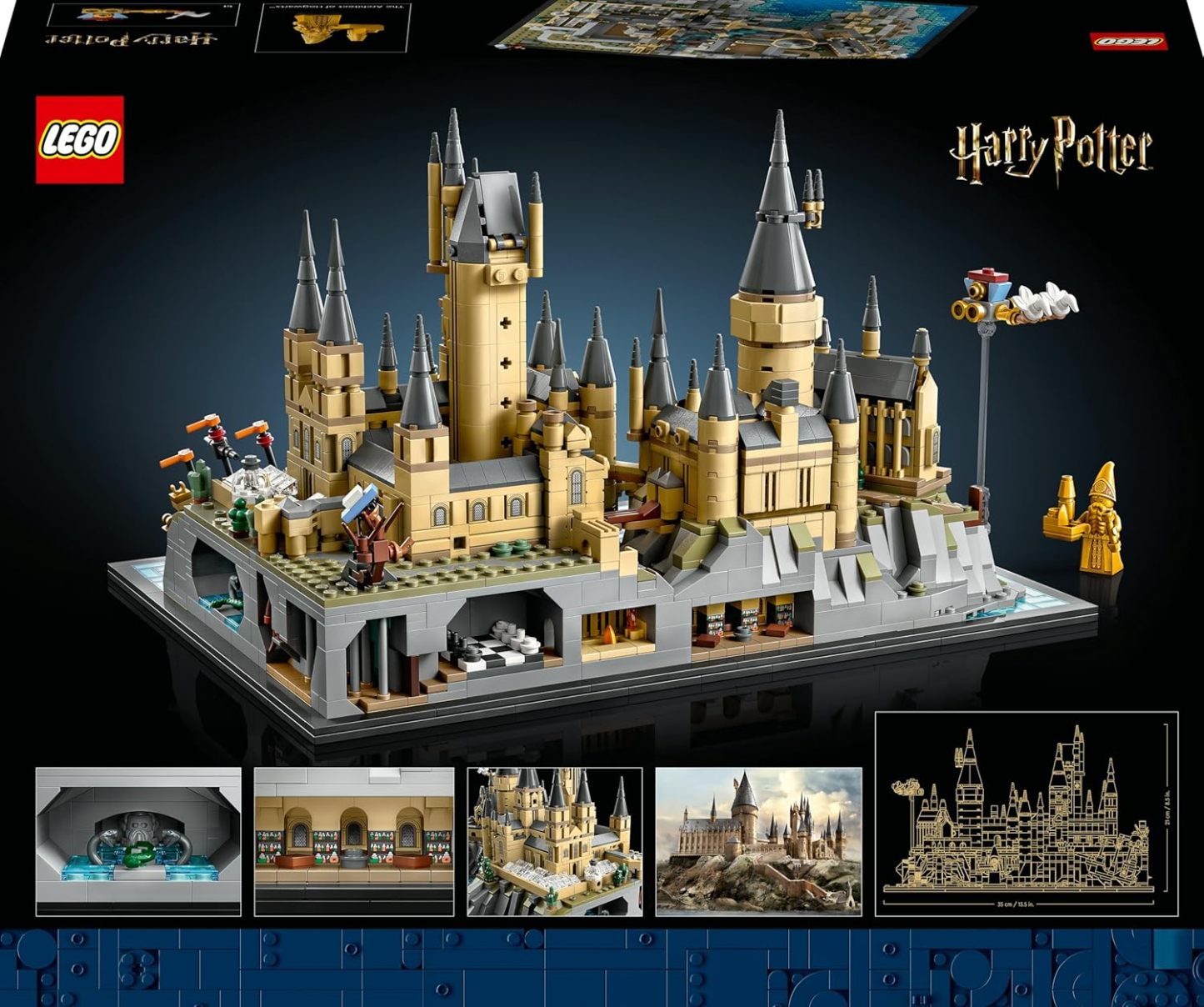 LEGO 76419 Harry Potter Castle and Hogwarts Estate, Large Buildable Model for Adults, Including Iconic Places: Astronomy Tower, Grand Hall, Chamber of Secrets and More